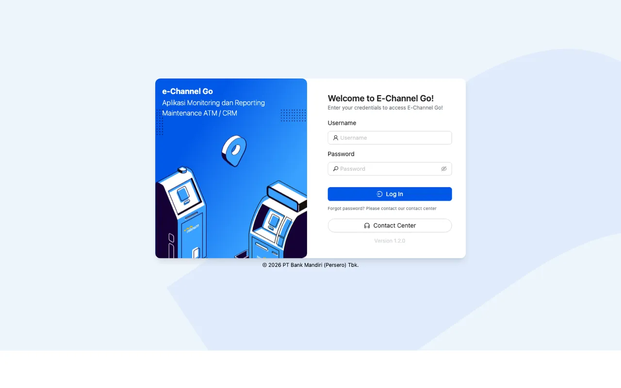 E-Channel Go — ATM & CRM Operations Monitoring Platform screenshot